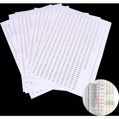 New 546 grids 5d Diamond Painting Tools Number label stickers for Diamond embroidery Storage Box Accessories Tools A4 size