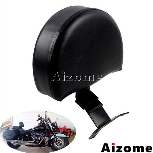Motorcycle Black EZ ON/OFF Driver Backrest Pad For Harley Softail Heritage Classic 2018-UP Models w/ a Stock Seat