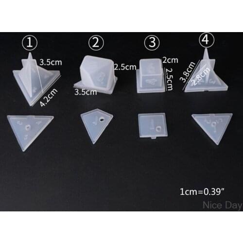 DIY Crystal Epoxy Mold Dice Fillet Shape Multi-spec Digital Game Silicone Mould A07 20 Dropship