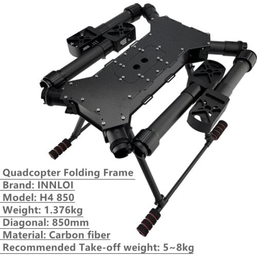 INNLOI H4 850mm Drone frame Carbon fiber QuadCopter frame Accessories China Multi Rotor Frame for Extinguisher Industry Drone