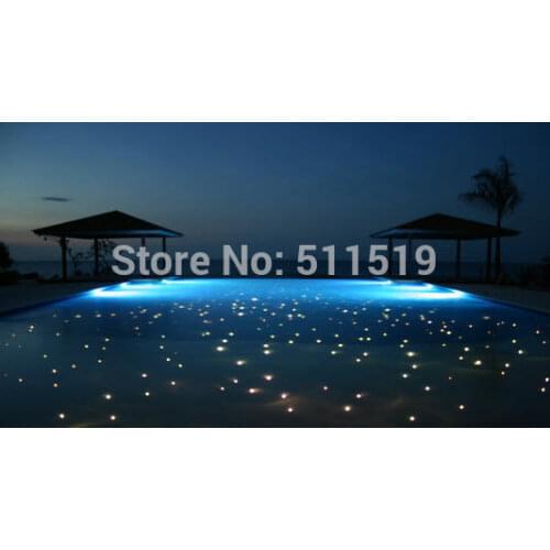 DIY POOL Fiber lighitng star decoration ,150 strands fiber cable x15m 50w led star kit for swimming pool fiber optic