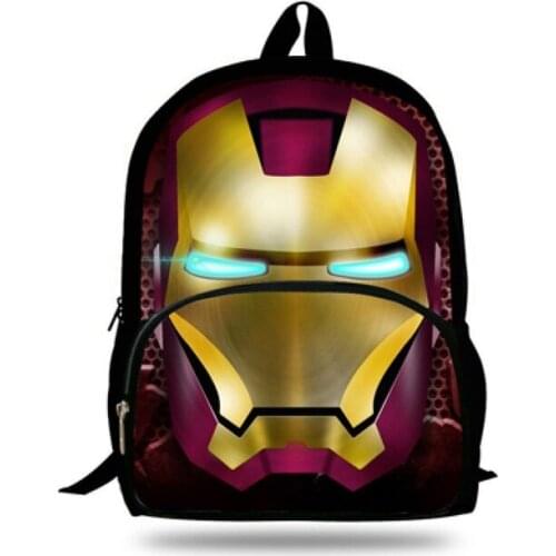 Disney Iron Man School Bags For Boys 3D Cool Print School Kids Bag Kindergarten Backpack Men Child Bookbag Mochila Escolar