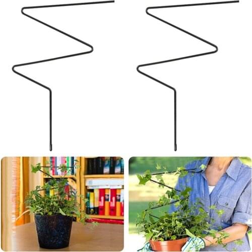 Rack Vine Plant Metal Support Holder Garden Flower Pot Stand Planting Graden Supplies 16 Inch Black 2pcs Climbing