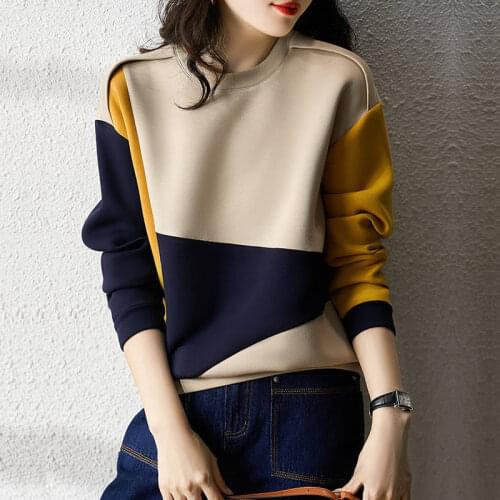 Space cotton spring and autumn women loose foreign style long sleeve top 2020 new fashion wild coat