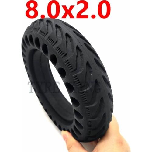 8.0x2.0 Solid Tyre 8*2 Thickened Honeycomb Solid Wheel Tire for Electric Bike Scooter Motorcycle Accessory