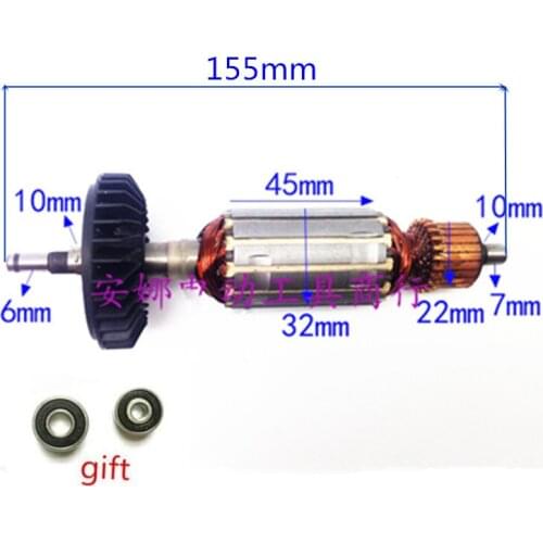 Motor Armature Engine rotor AC220-240V Replacement for MAKITA 9523B Angle Grinder Armature