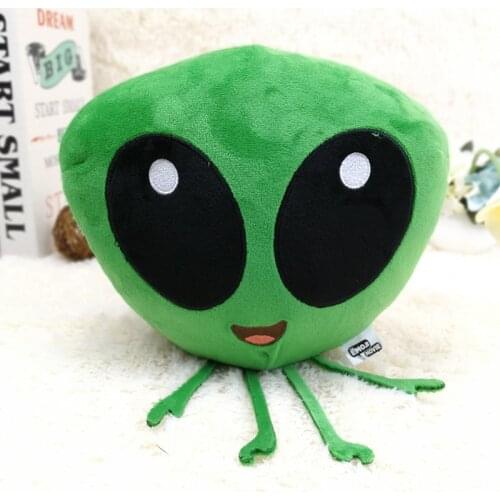33cm Cartoon Funny ET Pillow Expression Adventure Green Alien Monster Plush Doll Toy Friend Boy Halloween Gift Toys