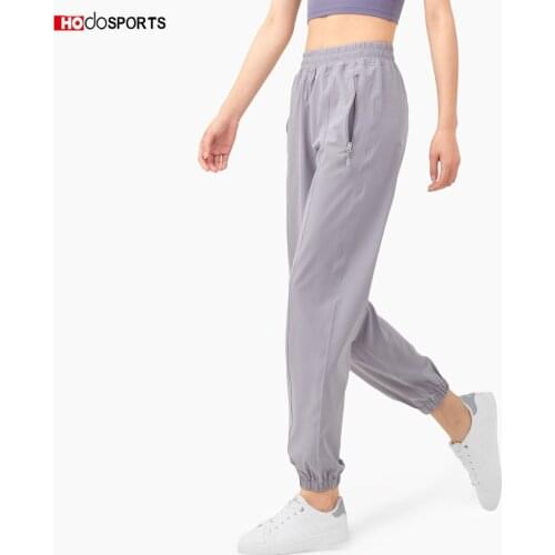 Women Running Sports Pants Quick Dry Gym Fitness Sweatpants Side Pockets Exercise High Waist Fitness Pants Loose Casual Leggings
