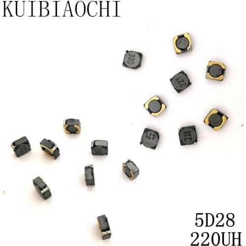 10pcs/LOT SMD Power Inductor CDRH5D28 220UH 221 6*6*3mm shielded winding inductor