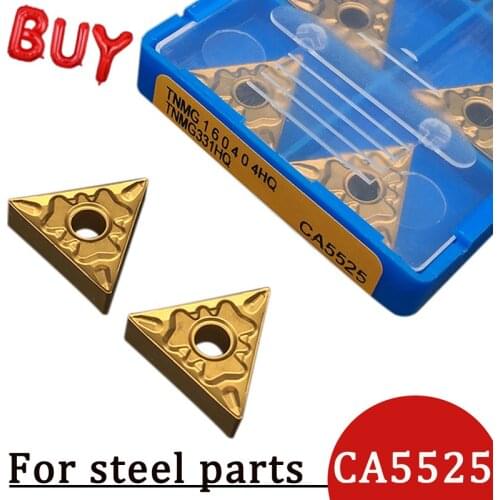 10pcs TNMG160404 HQ CA5525 Carbide Inserts High Quality Blade External Turning Tool Lathe Tools Machining For Steel