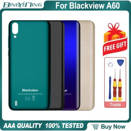 100% New Original battery cover with Power/Volume button For Blackview A60 Back case Repair Replacement Accessories Part