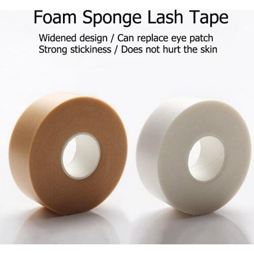 12 Rolls Brown White Foam Sponge Lash Patch 500cm Medical Tape Lint Free Eye Pads Under Patches Eyelash Extension Supply