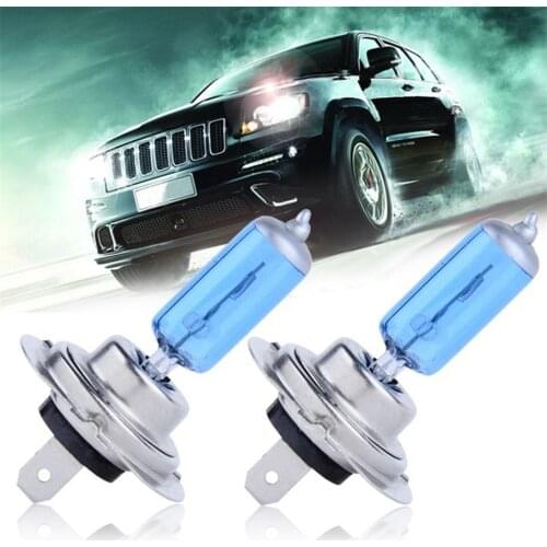 2pcs H7 55W 12V Super Bright White Fog Lights Bulb High Power Car Headlights Lamp Car Light Source parking 5000K New