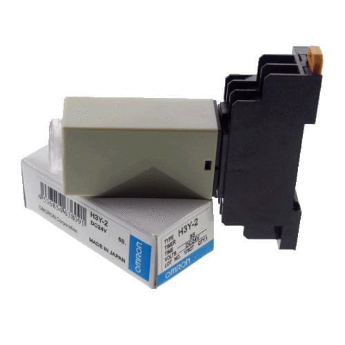 24VDC H3Y-2Power On Time Delay Relay Solid-State Timer Max 5Sec DPDT With Socket