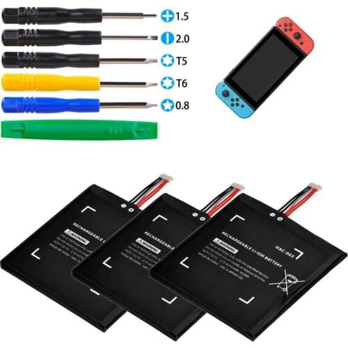 3Pcs HAC-003 Battery Replacement Repair for Nintend Nitendo Switch Console 3.7V 4310mAh Li-ion Rechargeable Battery + Free Tools