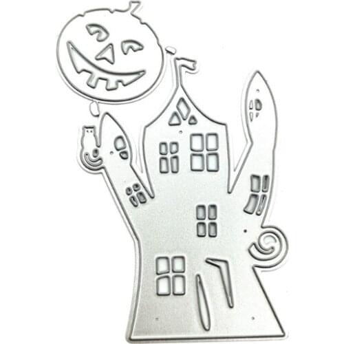 85AC Halloween House Metal Cutting Dies Stencil DIY Scrapbook Album Paper Card Mold