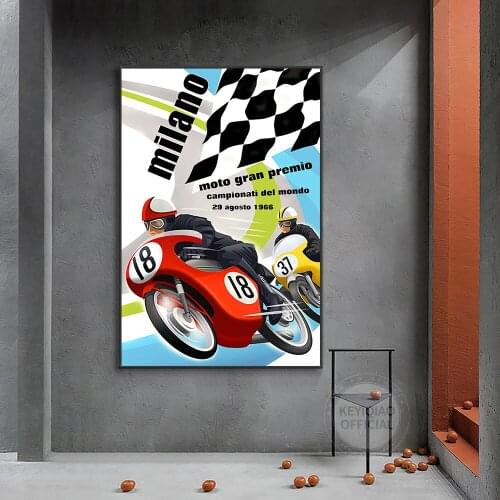 Abstract Oil Prints Poster Motorcycle Canvas Painting Posters Print Cuadros Wall Art Picture for Living Room Home Decoration