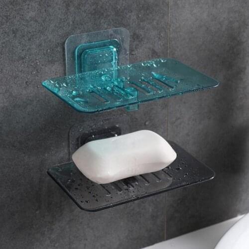 Bathroom Accessories Shower Soap Dishes Box Storage Plate Tray Holder Case Soap Holder Bathroom Soap Box Shelf Wall Dishes