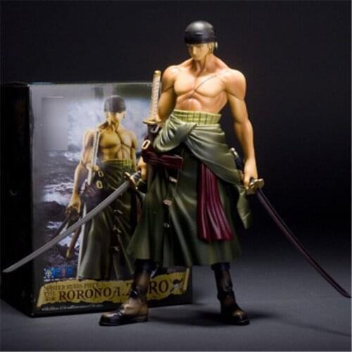 Anime OP Roronoa Zoro Two Years Later Big PVC 25CM Action Figure Collectible Model Toys Figurine Doll Kids Gift