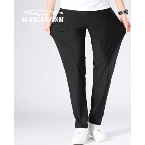 Mens Ice Silk Trousers Mens Sweatpants 2021 Summer Breathable Straight-leg Casual Thin Fast-drying Pants Mens Sports Pants