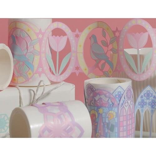 Retro Dream Lace Flowers Bullet Journal Washi Tape Decorative Adhesive Tape DIY Scrapbooking Sticker Label Japanese Stationery