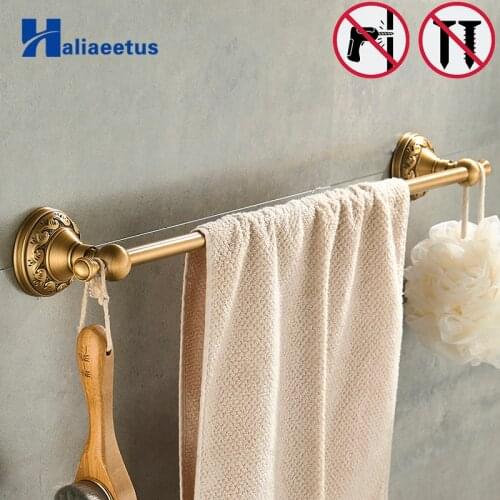 Nail free Towel Holder Antique Brass Bathroom Towel bars Towel Bathroom Accessories