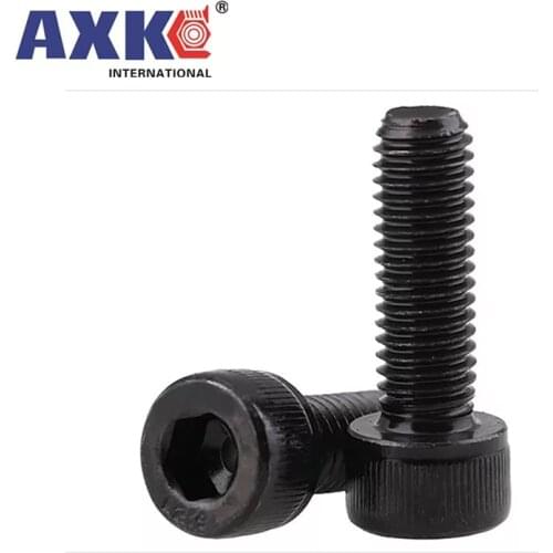 DIN912 M2 M2.5 M3 M4 M5 M6 M8 Black Grade 12.9 Steel All Full Thread Hexagon Hex Socket Cap Allen Head Screw Bolt