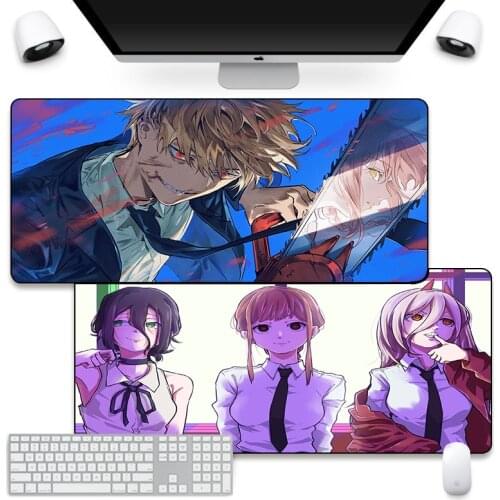 40*90CM Chainsaw Man XXL Long Mouse Pad Comtuper DeskMat Large Mousepad Carpet Gaming Accessoroes Laptop Gamer Keyboard MausMat