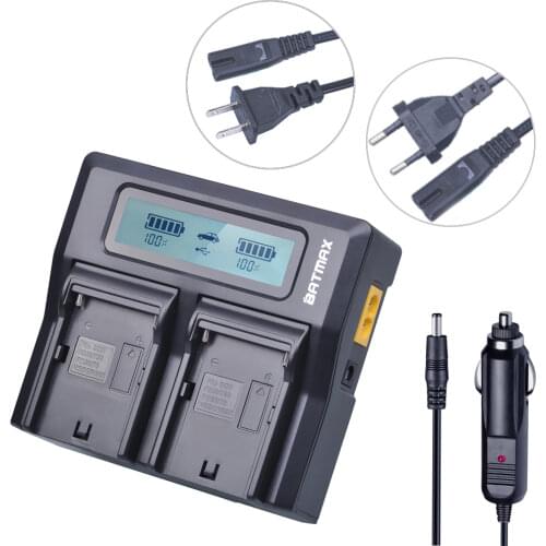 Batmax 1pc NP-F750 NP-F770 NP F750 F770 Ultra Fast 3X faster Dual Charger for sony NP F970 F960 ccd-tr917 ccd-tr940 ccd-trv101