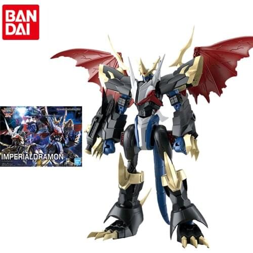 Bandai Original Figure Rise Digimon Adventure Imperialdramon Assembly Model Anime Action Figures Collectible Toys Gifts for Boys