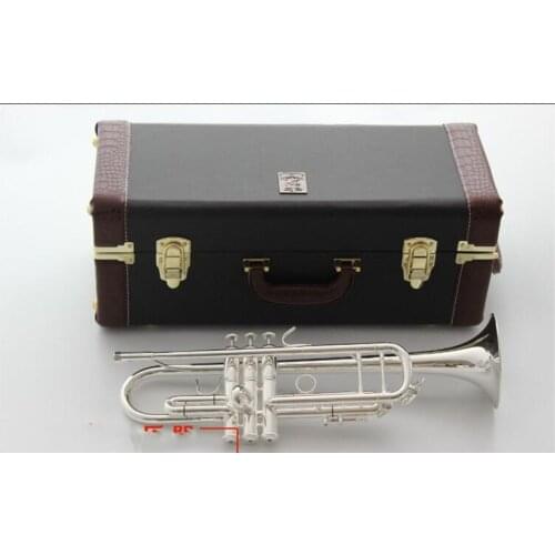 Bach Stradivarius Bb Trumpet AB-190S silver plated musical instrument New Trumpet mouthpiece professional grade