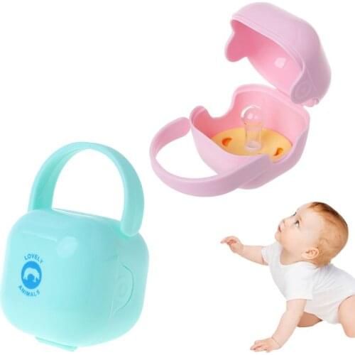 Baby Pacifier Box Storage Case Handle Newborn Soother Container Portable Clean Travel Holder Kids Children Dust Proof