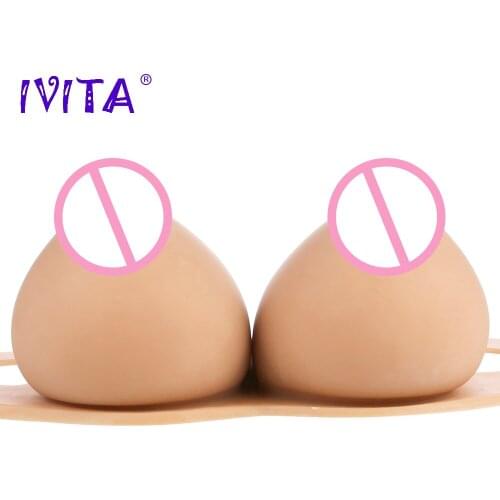 IVITA 4400g Realistic Silicone Breast Forms Fake Boobs For Crossdresser Drag Queen Shemale Transgender Enhancer Fashion Gift