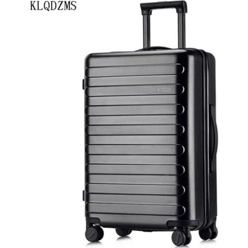 KLQDZMS 20"22"24"26inch Fashion Business Rolling Luggage Spinner Men Suitcase Wheels Trolley Bag Women Password Trunk