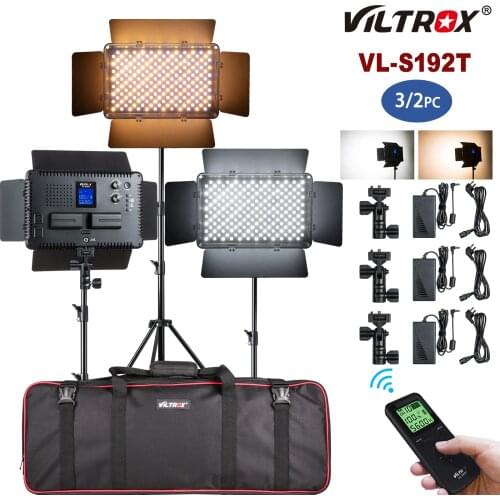Viltrox VL-S192T LED Photography Light Kit 3300k-5600K Video Light Set with Tripod Remote Control for Studio Shooting Lighting
