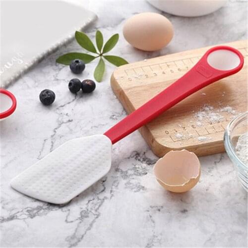 Kitchen Silicone Cream Butter Cake Spatula Mixing Batter Scraper Brush Butter Mixer Cake Brushes Baking Tool One double head