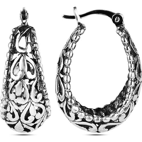 JK Fashion Color Women Hoop Earring Hollow Out Design Anniversary Gift Earrings for Mom Timeless Style Female Classic Jewelry