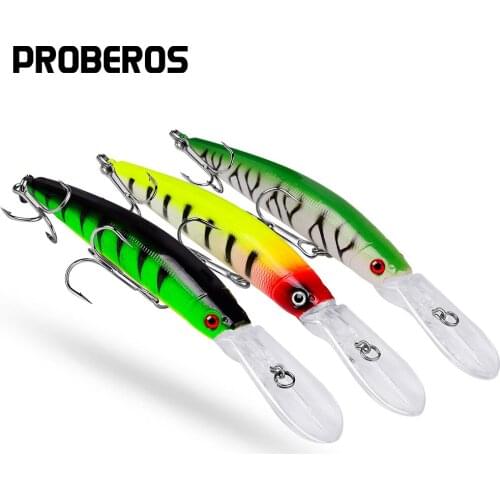 PROBEROS 6PCS Noisy Minnow Baits 14.5cm-15.5g Floating Fishing Lures With 4# Hook Surface Hard Baits Bass Fishing Tackle