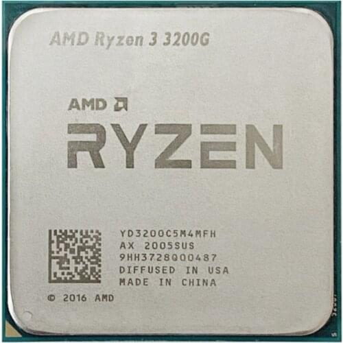 AMD Ryzen 3 3200G R3 3200G 3.6GHz Quad-Core Quad-Thread 65W CPU Processor L3=4M YD3200C5M4MFH Socket AM4