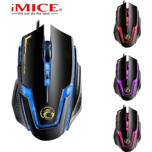 IMICE Brand USB1.8 M Wired Mouse A9 Gaming Optical Mouse Desktop Computer Laptop Mice for LOL Dota Professional Gamer E-sports