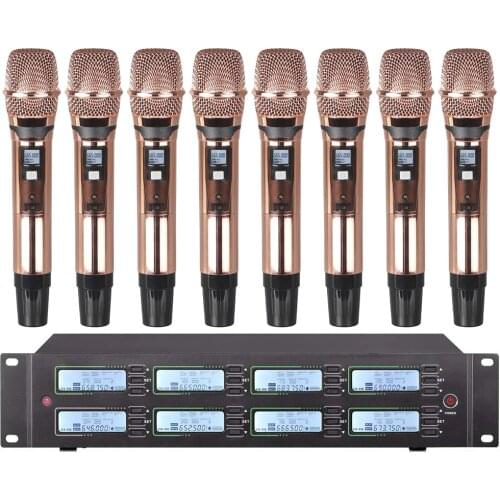 Professional wireless microphone system Metal handheld microphone for wireless UHF microphone for school outdoor church stage