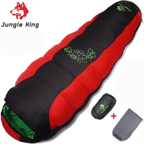 Jungle King CY0901 Thickened Four-hole Cotton Sleeping Bag Outdoor Camping Hiking Camping Can Be Stitched Double Sleeping Bag