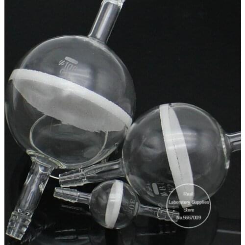 1PCS Lab Glass 30mm To 120mm Glass Sand Core Filter Ball Funnel, Glass Chemistry Spherical Filter Glassware