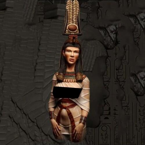 Unassambled 1/10 ancient woman warrior bust Resin figure miniature model kits Unpainted