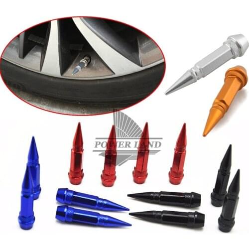 Universal Fit Car Styling 4Pcs/set Auto Bicycle Car 60mm Long 6colors Tire Valve Cap VALVE STEM CAPS WHEELS RIMS Racing Lug Nuts