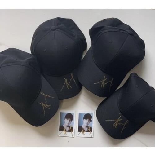 Xiao Zhan Autographed Signed Baseball Cap Black Color+Signed Polaroid 3 Inches 072021