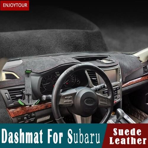 For Subaru XV Legacy Outback Impreza Forester WRX LEVORG Suede Leather Dashmat Dashboard Cover Pad Carpet accessories car