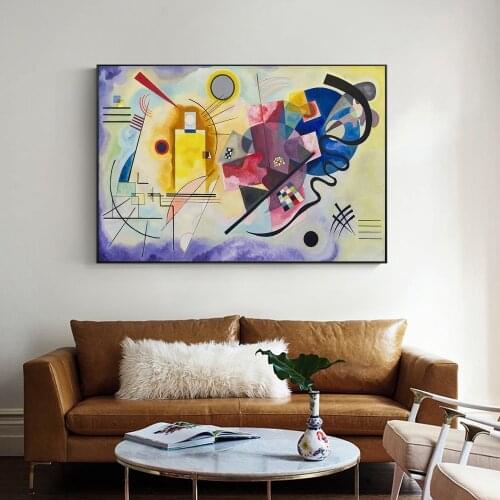 Yellow Red Blue By Wassily Kandinsky Canvas Painting Poster and Prints Famous Artwork Reproductions Art for Living Room Decor