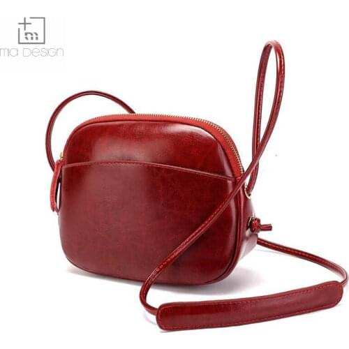Fashion Design Leather Wide mini shell bag Shoulder bag Sling Crossbody Bags For female