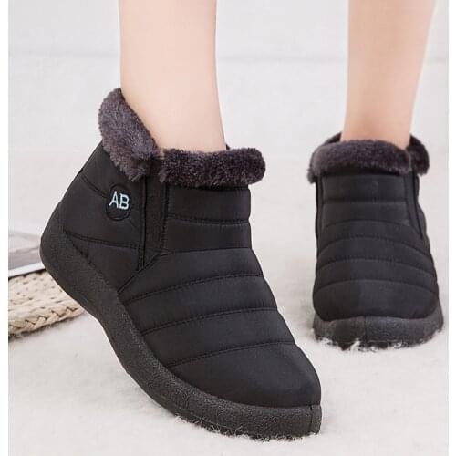 Women Boots Waterproof Winter Boots Women Low Heels Snow Boots For Quilted Winter Shoes Women Warm Ankle Botas Mujer Bottines
